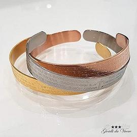 Bracciale Rigido Padre Nostro Acciaio Inox