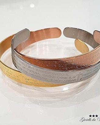 Bracciale Rigido Padre Nostro Acciaio Inox