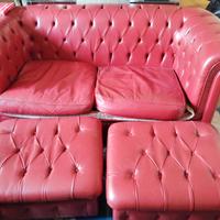 Divano CHESTERFIELD Poltrona Frau con poggiapiedi 