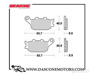 COPPIA PASTIGLIE FRENO BRAKING x KAWASAKI Z750 200