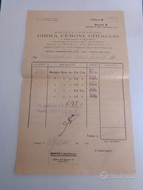 DOCUMENTO MILITARE 1943, BIRRA PERONI GHIACCIO.