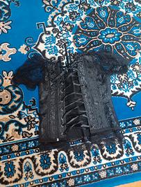 Corsetto nero pizzo 