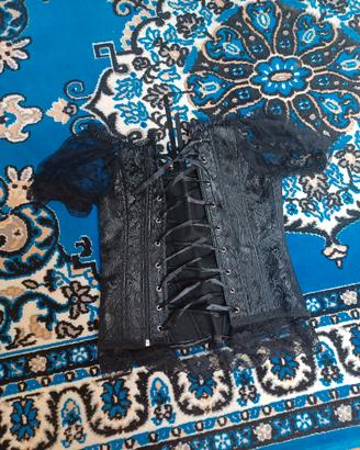 Corsetto nero pizzo 