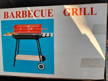BARBECUE A CARBONELLA + GIRARROSTO+CARRELLO new