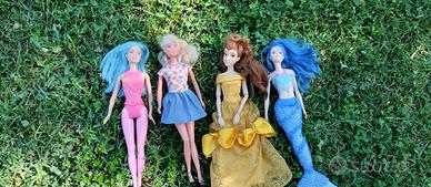 bambole barbie lotto 4 pezzi