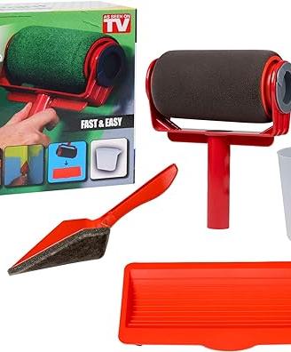 Rullo pittura ricaricabile con serbatoio integrato