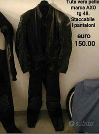 tuta moto pelle