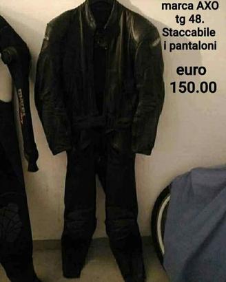tuta moto pelle