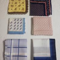 6 Fazzoletti  vintage anni 70 cotone 