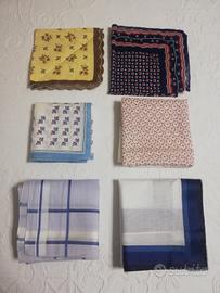 6 Fazzoletti  vintage anni 70 cotone 