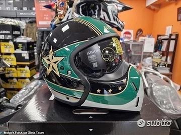 AIROH Casco Jet Modulare J110 - Command - Green