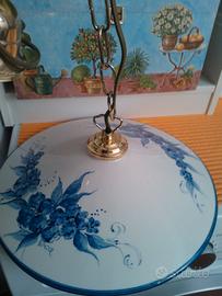 2 lampadari in ceramica dipinti a mano