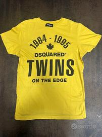 T-Shirt Dsquared2 Donna XS Giallo Big Logo XS
