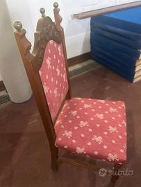 Sedia in noce stile imperiale