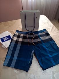 Pantaloncino blu Burberry