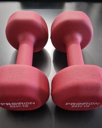 PROIRON Pesi Palestra in Casa Fitness manubri 8kg