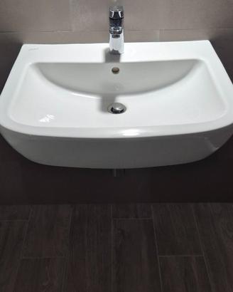 Lavabo in ceramica Dolomite nuovo con rubinetteria