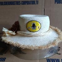 Cappello in paglia donna, con motivo floreale
