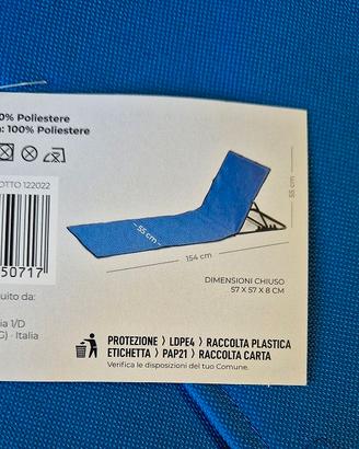 Telo Da Spiaggia Con Schienale Regolabile