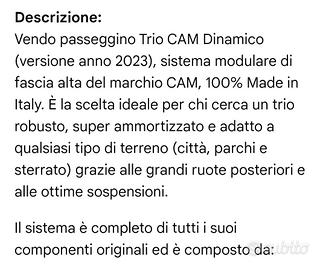 Passeggino trio CAM dinamico (modello 2023)