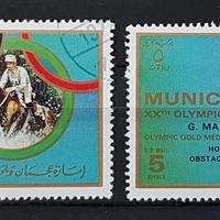 AJMAN STATE 1972 - 2 fb a tema GIOCHI OLIMPICI