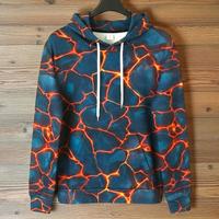 Maglia Felpa con Cappuccio effetto Magma 3D, S