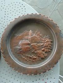 piatto di rame da appendere