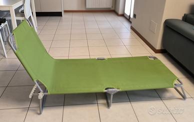 lettino prendisole pieghevole verde