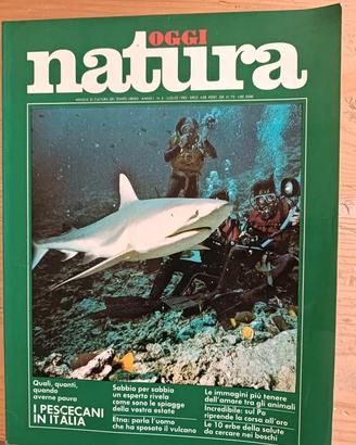 Rivista Oggi Natura luglio 1983 pescecani squali