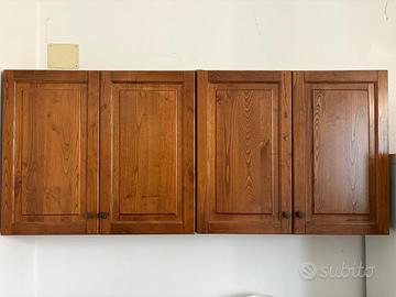 Pensili cucina in legno massello - set completo