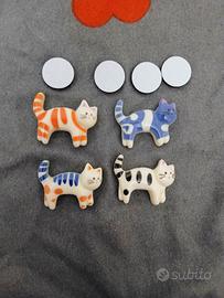 Set 4 Magneti Frigo Gattini Carini