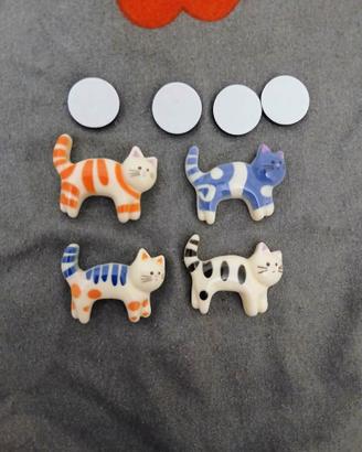 Set 4 Magneti Frigo Gattini Carini