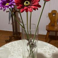 Vaso in vetro con 5 gerbere