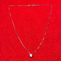 Collana argento 925 solitario grande