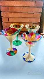 Calici vetro Murano assortiti