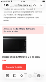 NUOVO MICROONDE SAMSUNG MG23 800W €70