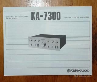 Manuale istruzioni Kenwood KA-7300 amplificatore