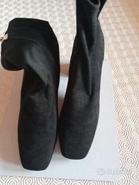 stivaletti in tessuto elasticizzato neri 