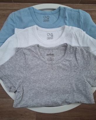 Lotto 3 t shirt caldo cotone bimbo