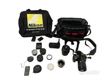 Corredo Nikon D40x+ obbiettiv, lenti, borse, ecc