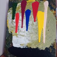 Tela con colori acrilici