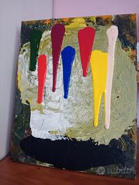 Tela con colori acrilici