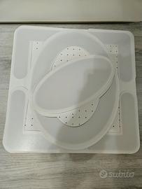 lampadario a LED  in metallo bianco 