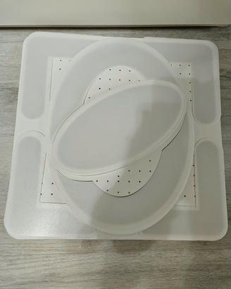 lampadario a LED  in metallo bianco 