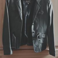 Giacca in vera pelle, colore carta da zucchero 