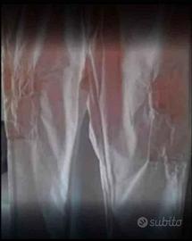 Pantalone bianco con tasche laterali TG 52