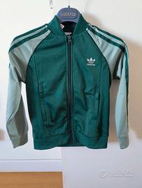 Felpa Adidas bambino verde 7-8 anni