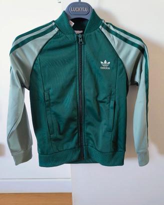 Felpa Adidas bambino verde 7-8 anni