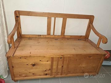 panca in legno da restaurare