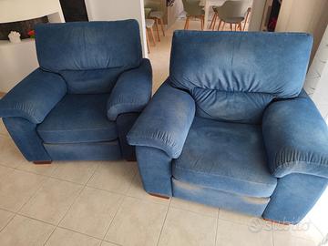 Divano 3 posti + nr. 2 Poltrone recline